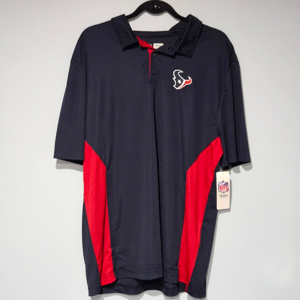 Houston Texans Men's XL NFL Team‎ Apparel Polo Shirt Navy Red